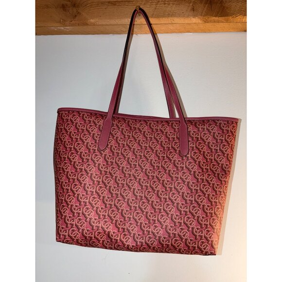 COACH CITY TOTE Monogram Print Coated Canvas Leather Straps CF342 - Picture 4 of 9